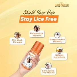 Hairshield Anti Lice Cream Wash Free Head Lice Comb With Every Pack (30 Ml X Pack Of 2 = 60 Ml)
