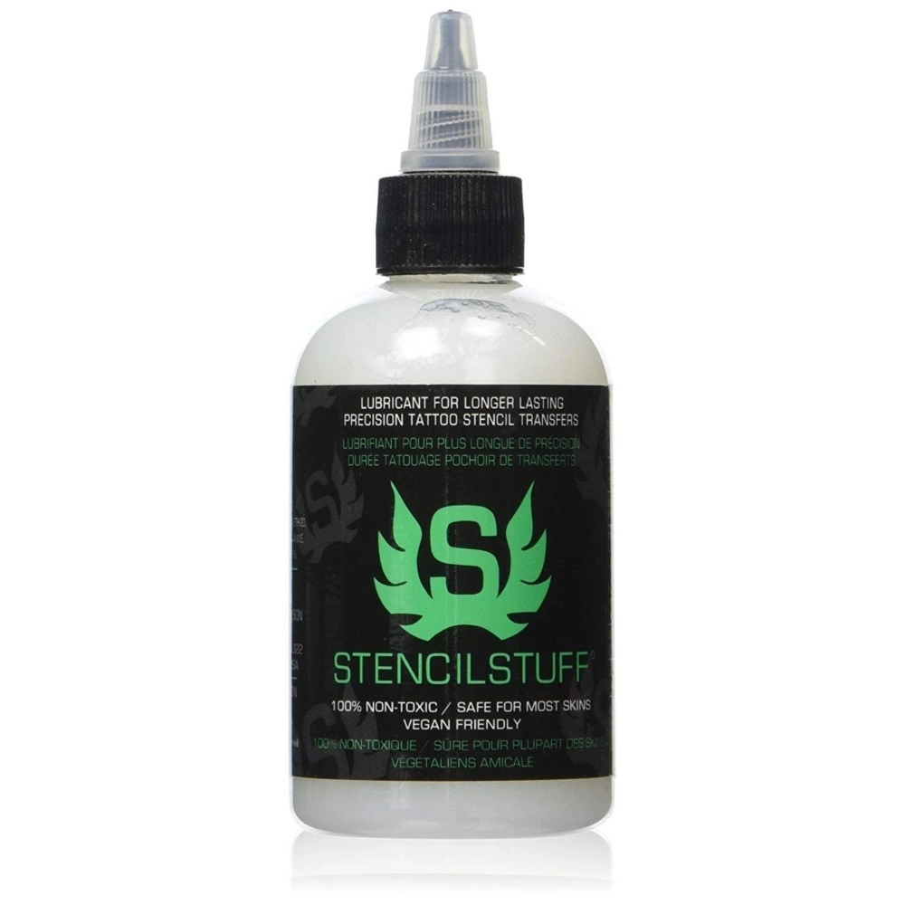 Stencil Stuff 4oz Tattoo Thermal Transfer Solution Bottle Application