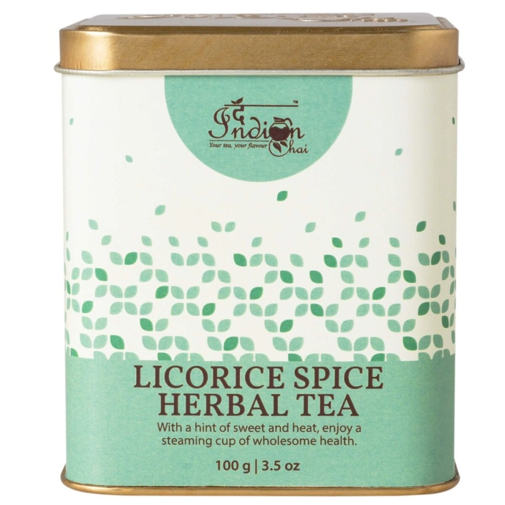 The Indian Chai - Licorice Spice Herbal Tea 100g with Orange Peel, Ginger & Vanilla for Immunity