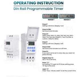 Blackt Electrotech (BT-41D): 16/240V AC Programmable Daily/Weekly Digital LCD Display Control Counter/Time Timer Relay Switch: DIN Rail Type (Warranty 6 Months)
