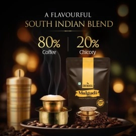 Continental Malgudi Filter Coffee Powder 200g Pouch (80% Coffee - 20% Chicory)