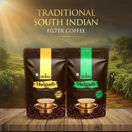 Continental Malgudi Filter Coffee Powder 200g Pouch (80% Coffee - 20% Chicory)