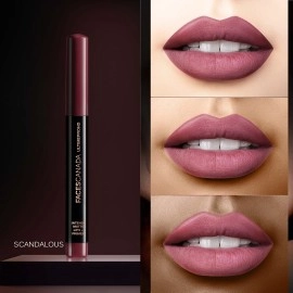 Faces Canada Hd Intense Matte Lipstick, Feather Light Comfort, 10 Hrs Stay, Primer Infused, Flawless Hd Finish, Made In Germany, Brown, Red, Pink, Purple, Nude Lip Color, Scandalous, 0.05 Oz