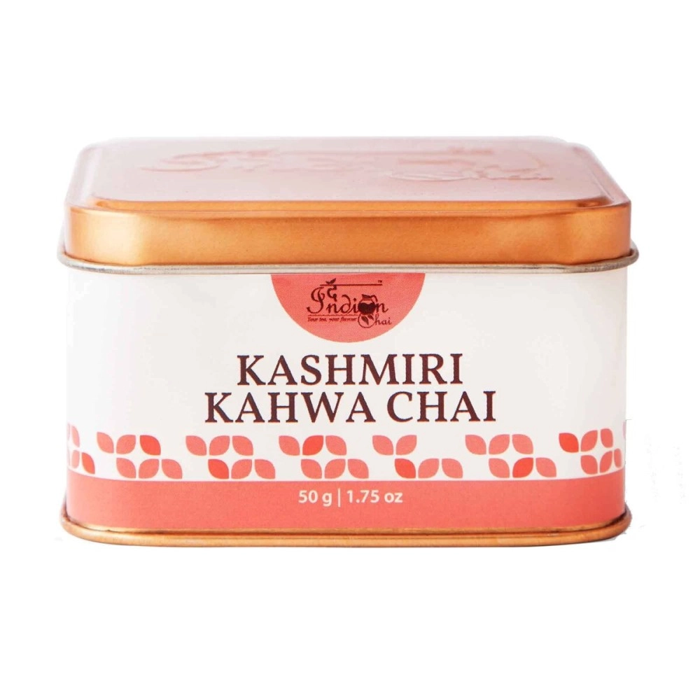 The Indian Chai - Kashmiri Kahwa Chai 50g | Traditional Blend with Green Tea, Almonds, Saffron, Cardamom & Spices | Supports Digestion, Warmth & Gifting Moments