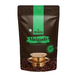 Continental Malgudi Filter Coffee 500gm Pouch (PACK OF 2) | (53% Coffee - 47% Chicory) | Traditional South Indian Filter Coffee Powder | Freshly Roasted Ground Coffee | 500gm*2-1KG
