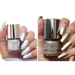 DeBelle Gel Nail Polish Gift Set of 2 (Metallic Bright Gold & Metallic Silver)