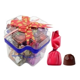 RICHU CHOCOLATES AND MORE Plus Shape Butterscotch, Almond, Fruit & Nut, Orange Gift Box (12 Pieces)