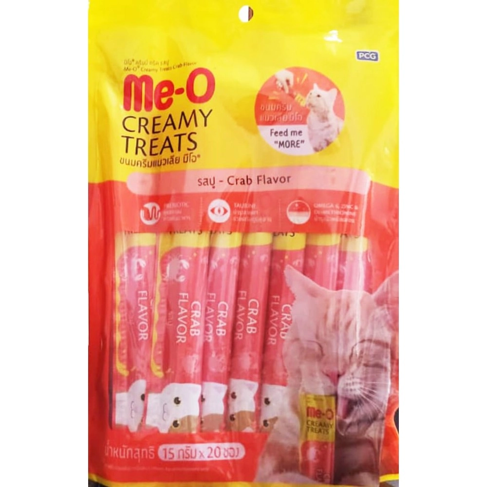 Me-O Creamy Treat Crab Flavor (Pack of 20 Sticks)