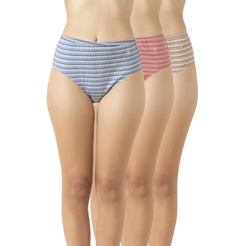Van Heusen Women Hipster Panty-100% Super Combed Cotton-Pack Of 3-Anti Bacterial, No Marks Waistband, Moisture Wicking, Full Coverage, Assorted