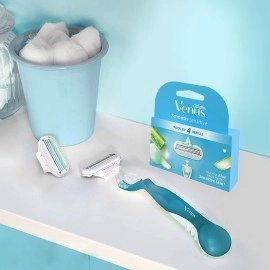 Gillette Venus Hair Removal Razor Blades/Refills/Cartridges for Women - 4 Pieces (Aloe Vera)