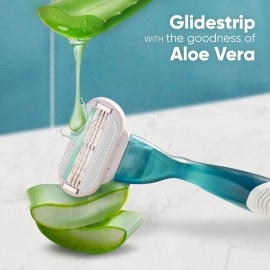 Gillette Venus Hair Removal Razor Blades/Refills/Cartridges for Women - 4 Pieces (Aloe Vera)