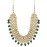 Shining Diva Fashion Green Kundan Stylish Necklace Set for Women Wedding Traditional Jewellery Set with Earrings for Women and Girls (9837s)