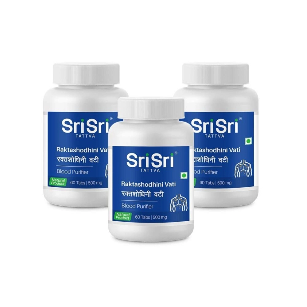 Sri Sri Tattva Raktashodhini Vati, 500mg (Pack of 3)