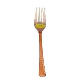 SHIV SHAKTI ARTS Handmade Pure Steel Copper Fork Hammered Designed Homeware Hotelware::Set Of 1