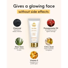 Pavitra+ Organic Activated Charcoal Acne Oil And Pollution Control Face Wash, Charcoal Black, 100 ml