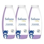 Softsens Baby Powder|Enriched with Patchouli & Olive|Soothes & Moisturises Babys Skin|Mild,Dermatologically Tested,Hypoallergenic & Paraben-Free|200g (Pack of 3)