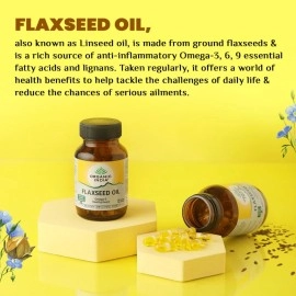 ORGANIC INDIA Flax Seed Oil 60 N Veg Capsules