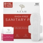 Azah Ultra-Soft Organic Sanitary Pad (Box of 15 Pads: 10 Regular and 5 XL)