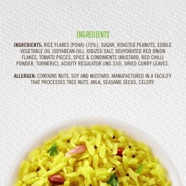 MOM - Meal of the Moment, Poha Pouch, 80/60 gm (Pack of 6) - Ready to Eat | Instant Food | No added Preservatives