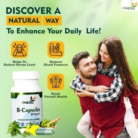 Nveda B Capsules for BP Support, Ayurvedic Product to Support Healthy Blood Pressure Levels, 60 Capsules