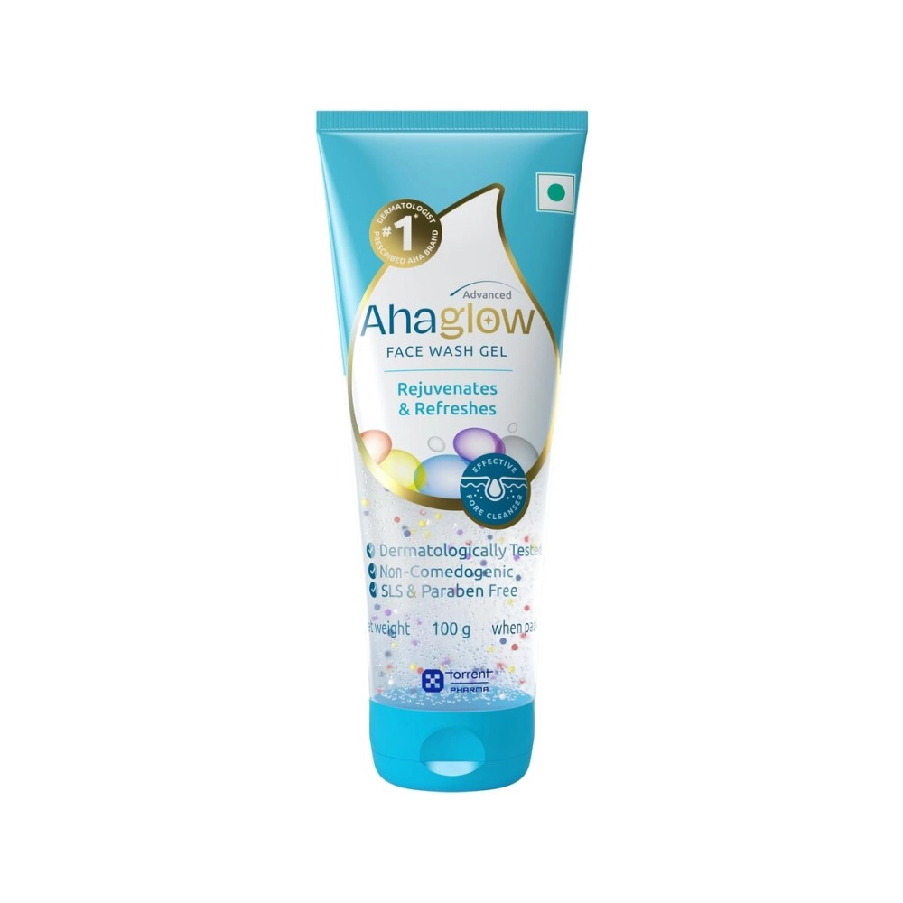 Ahaglow Advanced Face Wash Gel Daily Gentle Cleansing Formula For Normal And Oily Skin, 100 G