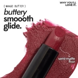 Ruby\'s Organics Semi-Matte Lipstick for Women, Hydrating and Highly Pigmented, Moisturizing & Non Drying, Lightweight & Long Lasting Formula, Lip Makeup, Paraben-Free, Nude Nuddy, 3.7g