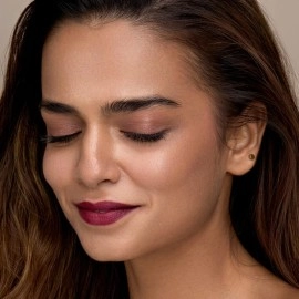 Ruby\'s Organics Semi-Matte Lipstick for Women, Hydrating and Highly Pigmented, Moisturizing & Non Drying, Lightweight & Long Lasting Formula, Lip Makeup, Paraben-Free, Red Burgundy, 3.7g