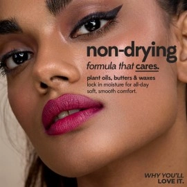 Ruby\'s Organics Semi-Matte Lipstick for Women, Hydrating and Highly Pigmented, Moisturizing & Non Drying, Lightweight & Long Lasting Formula, Lip Makeup, Paraben-Free, Red Burgundy, 3.7g