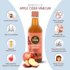 Disano Apple Cider Vinegar With Mother Vinegar-500ML Plastic Bottle