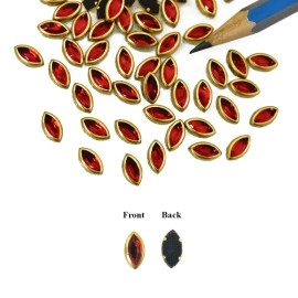 Embroiderymaterial Kundans for Embroidery, Craft and Jewellery Making (250 Pieces) 5x9MM