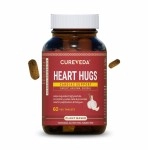 Cureveda Herbal Heart Hugs - For Healthy Heart Cardiac Wellness Cholesterol control - 60 Tablets