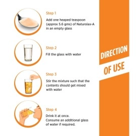 Naturolax Isabgol Husk Powder (Orange Flavour,300g)