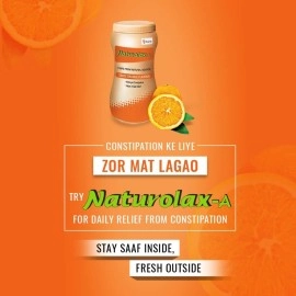 Naturolax Isabgol Husk Powder (Orange Flavour,300g)