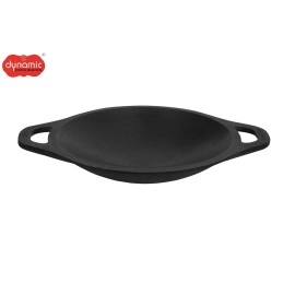 DYNAMIC COOKWARES 8 Inch Premium Cast Iron Appam Pan Patra/Chatti/Kallu (Even matt Finish Pre-Seasoned)