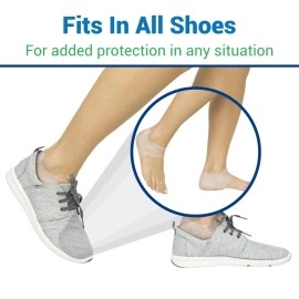 VIVEsole Gel Heel Protectors Silicone Gel Guard For And Moisturizing For Blister Cracked Foot Plantar Fasciitis Spur Relief Soft Cushion Support Protective Insert Sleeve One Size Clear