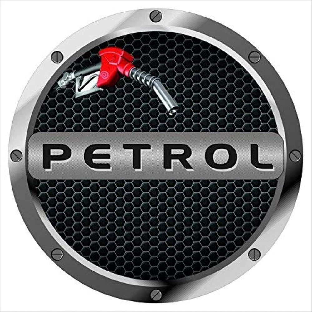 Just rider Grey Petrol Car Fuel Lid Decal/Sticker Printed (Round Tank Petrol)