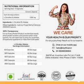 MyFitFuel Citrulline Malate (1500 mg) 120 Capsules