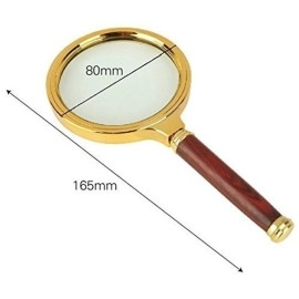 Inditradition Antique Handheld Magnifier, Reading Magnifying Glass | Detachable, 80MM, 3X Power