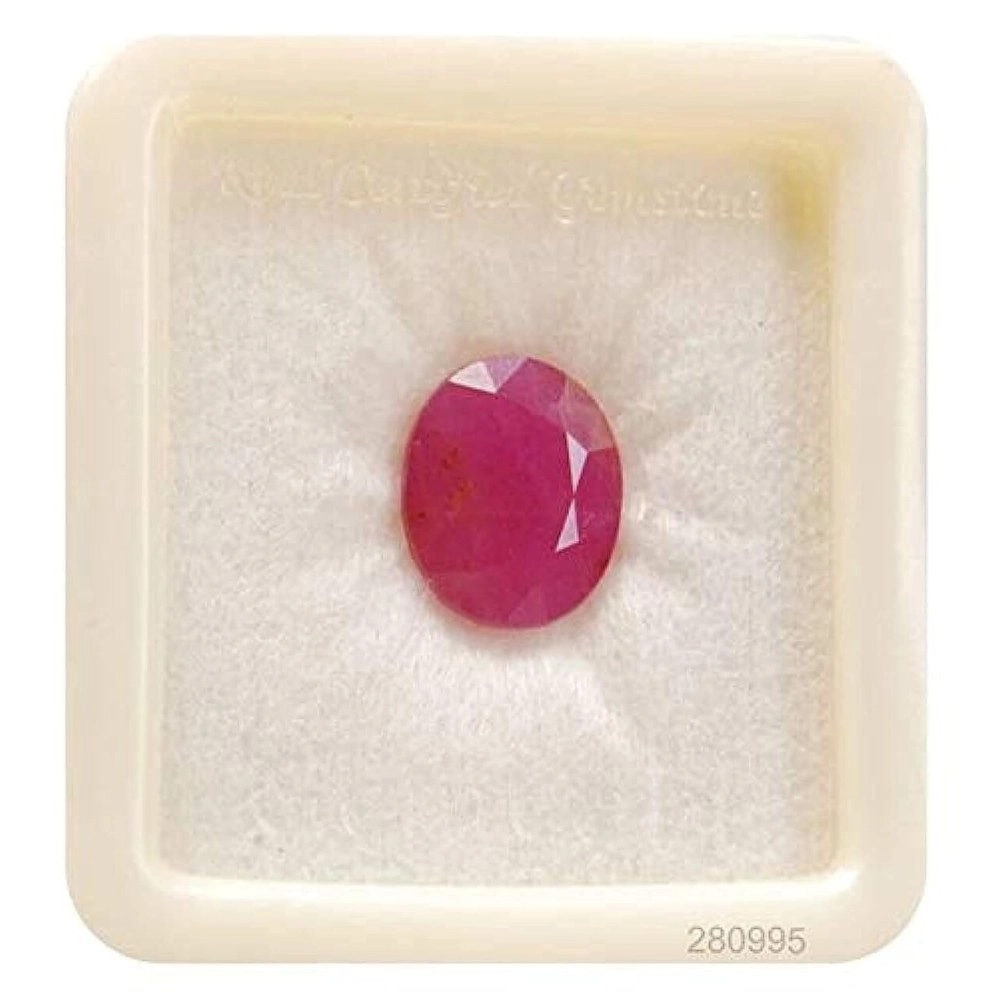 LMDPRAJAPATIS 5.25 Ratti 4.55 Carat A+ Quality Natural Ruby Manik Loose Gemstone