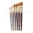 KAMAL Flat Artist Quality Painting Brush Golden Taklon/Synthetic Hair Handmade Quality (Maroon/Golden Handle)
