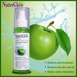 NUTRIGLOW Green Apple Toner/Skin Care Skin Whitening Fairness/Anti-Ageing/Anti-Acne Treatment - Moisturizing Aloe Vera Gel