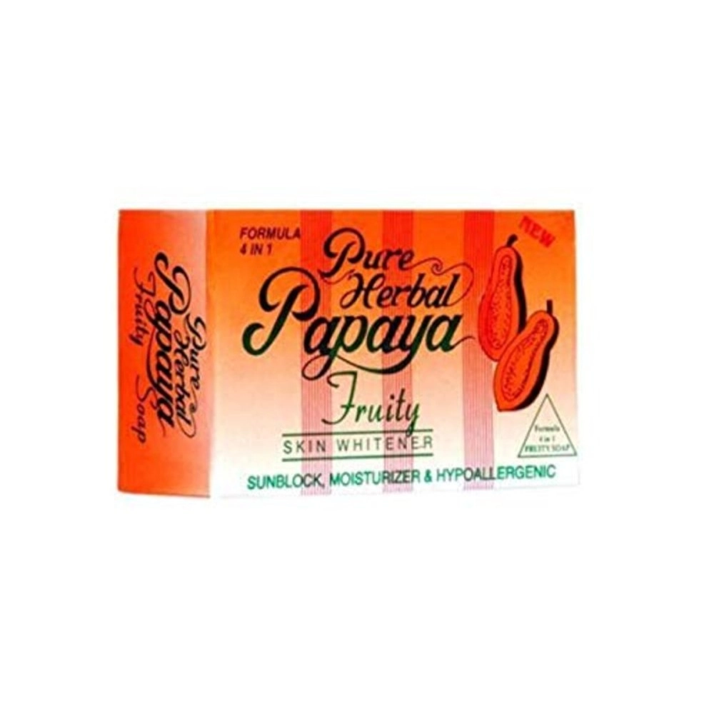 Queue Pure Herbal Papaya Fruity Skin Whitening Soap (135 g)