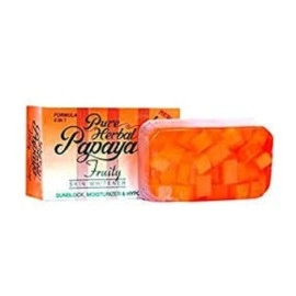Queue Pure Herbal Papaya Fruity Skin Whitening Soap (135 g)