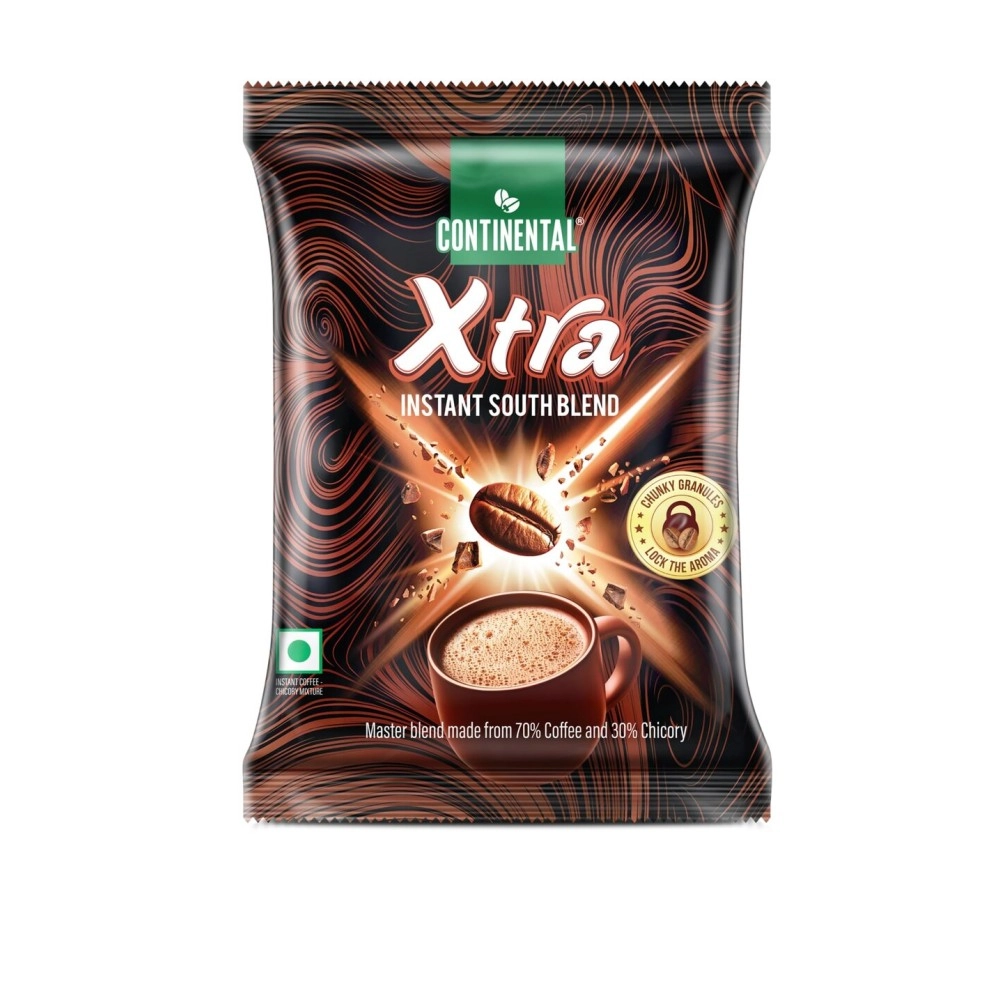 Continental Coffee XTRA Medium Roast Instant Coffee Granules | 70% Coffee & 30% Chicory | 50g Pouch | South Indian Coffee | 1 Pouch (50g)