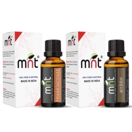 MNT Combo of Frankincense Oil and Myrrh Essential Oil (Each 15ML) - 100% Pure Natural Oil