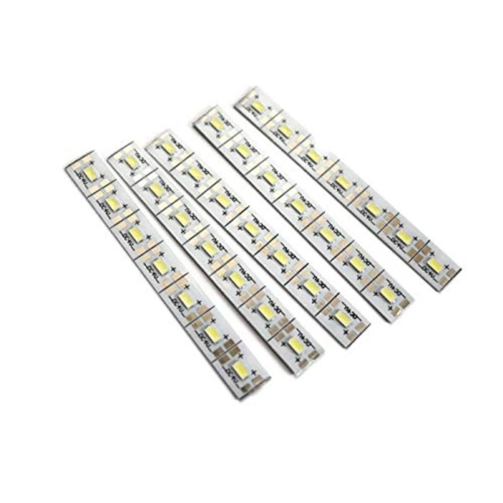 Electronic Spices 4V 7 LED strip aluminium Light Bulbs, Multicolour - Pack of 10