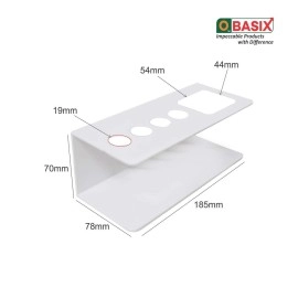 OBASIX Whiteboard Marker & Duster Holder | Color White In Aluminium