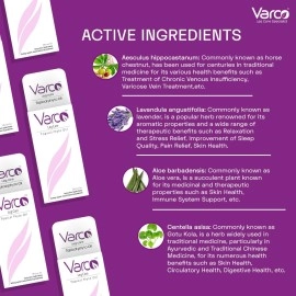 Varco Leg Care Topical Phyto Oil For Management Of Varicose Veins, Spider Veins| Deep Penetration Formula Helps reach the root cause of varicose veins| Reduces Cramps, Painful Legs & Swelling- 60ml