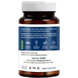 VITAWIN Ultimate Health and Nutrition Supplements Bilberry Capsules for Healthy Vision and Eye Care, 500 mg (Pack of 60)