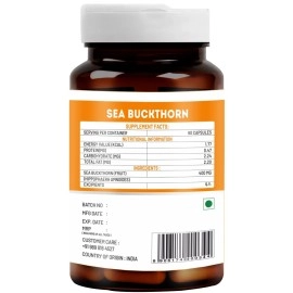Vitawin Sea Buckthorn For Healthy Heart, Immunity Power, Skin Care & Body Detox, Natural Herbal Nutrition Supplement, Veg - 60 Capsules, 100 grams